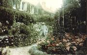 Claude Monet Monet in his garden at Giverny painting